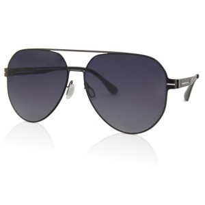 Сонцезахисні окуляри Kaizi J8079 C5 срібло чорний гр
