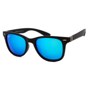 Сонцезахисні окуляри RB 4195-F чорний матов. блакитне дзеркало