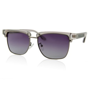 Сонцезахисні окуляри Polarized P8422 C5 метал сірий прозорий фіолет гр