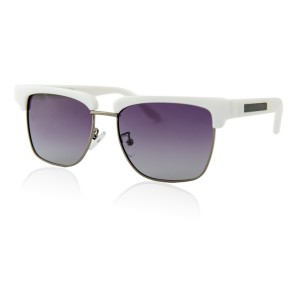 Солнцезащитные очки Polarized P8422 C6 металл белый фиолет гр