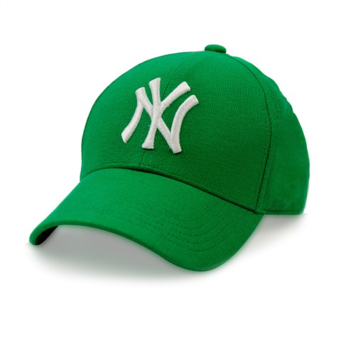 Бейсболка Vilss NY льон зелений біла вишивка р.57-59