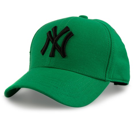 Бейсболка Vilss NY льон зелений вишивка чорна р.57-59