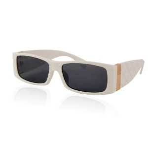 Солнцезащитные очки SumWin прямоугольные зауш. ромб C2 белый черный