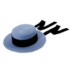 Шляпа канотье КОКО голубой