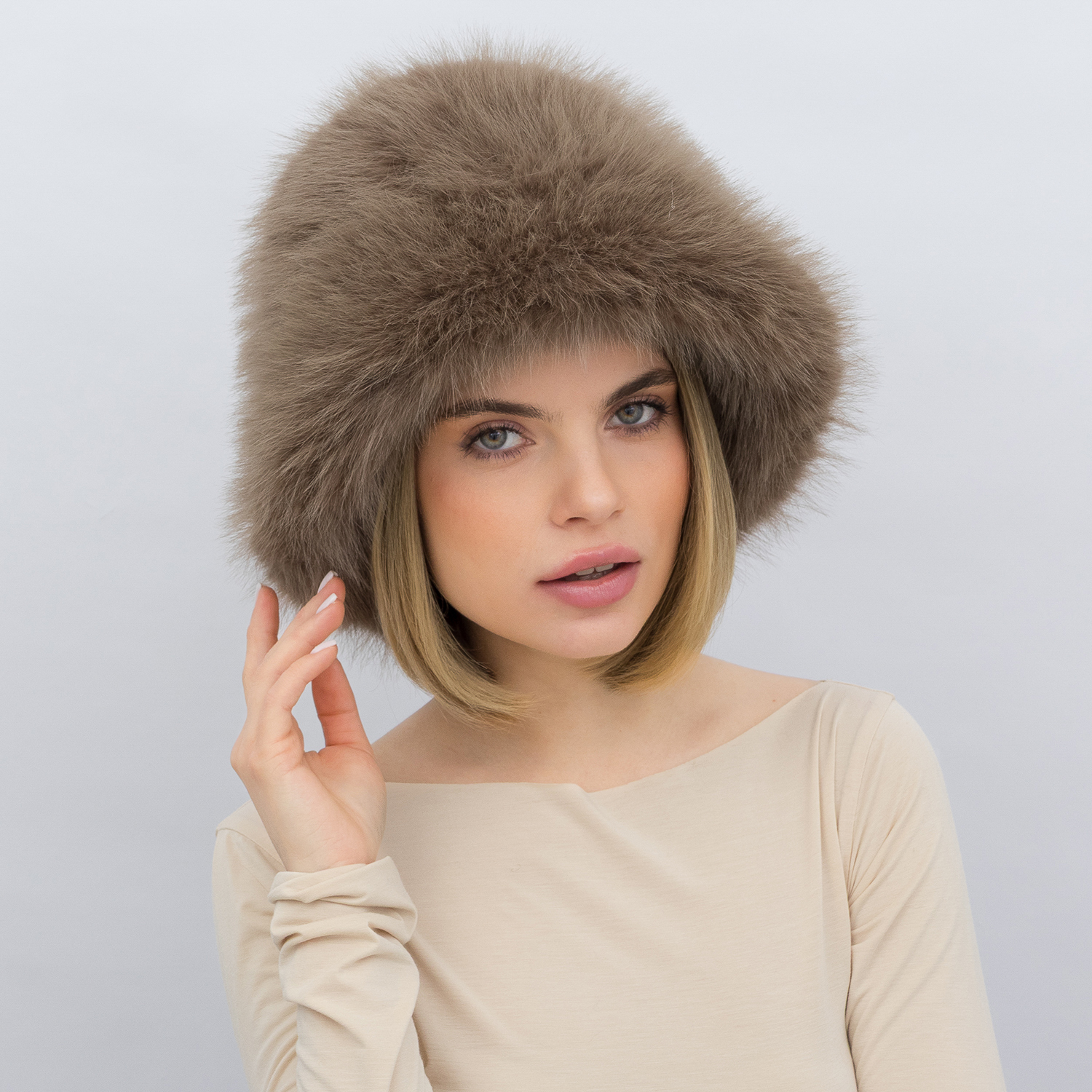 Шапка Malisa ЛЕВІЯ капучіно