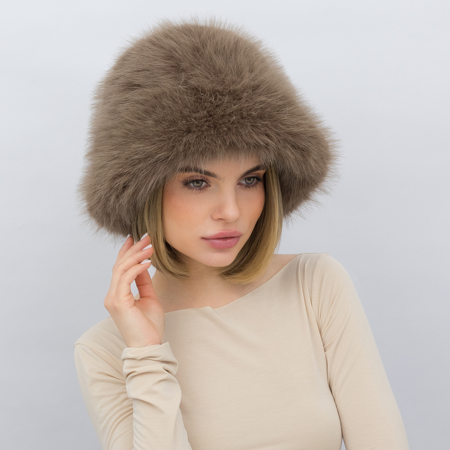 Шапка Malisa ЛЕВІЯ капучіно