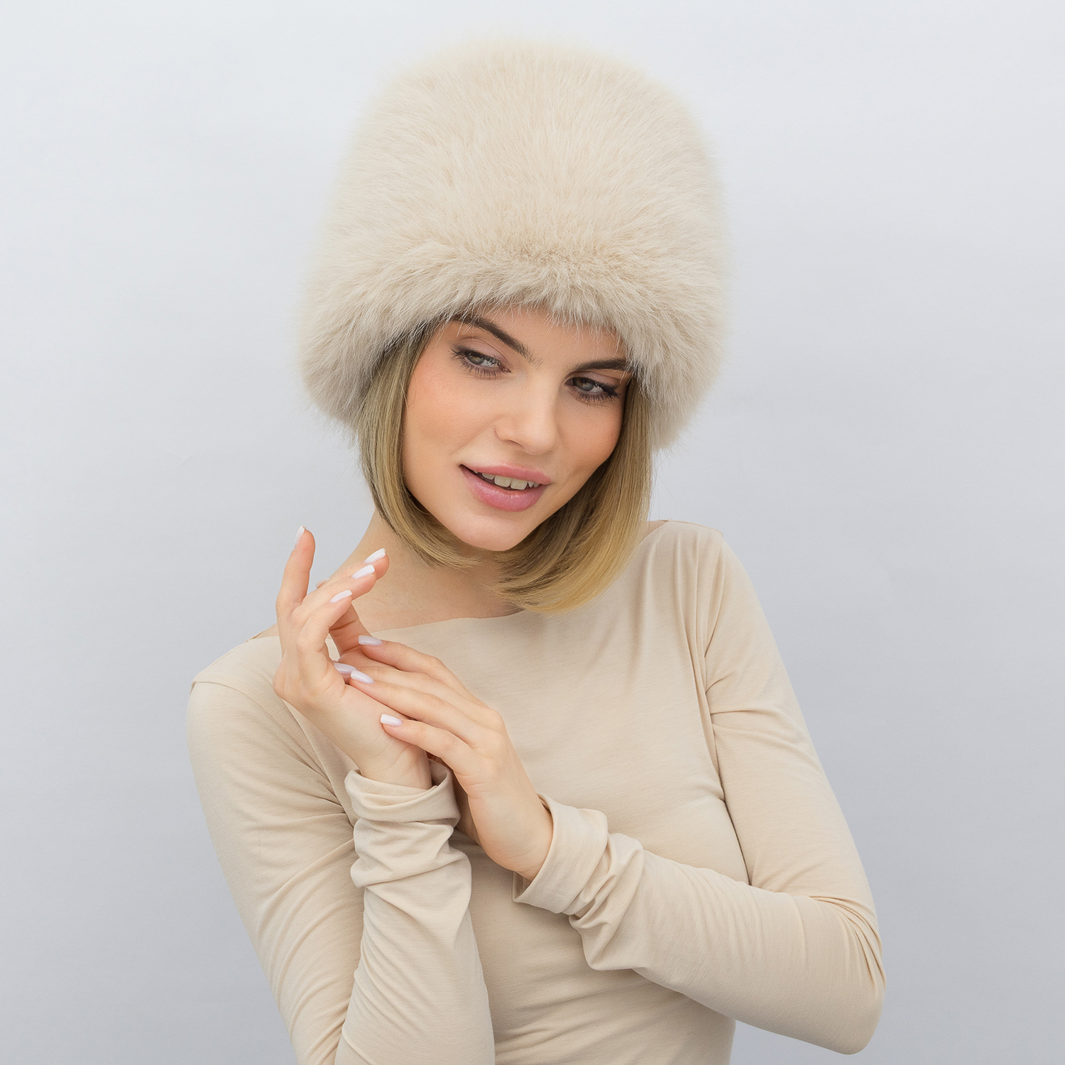 Шапка Malisa КАМІЛА св.бежевий