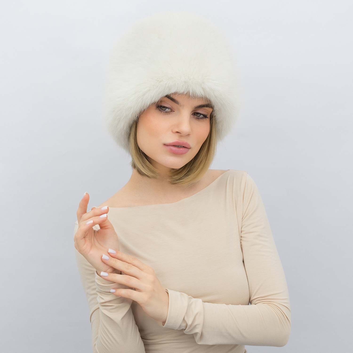 Шапка Malisa КАМІЛА білий