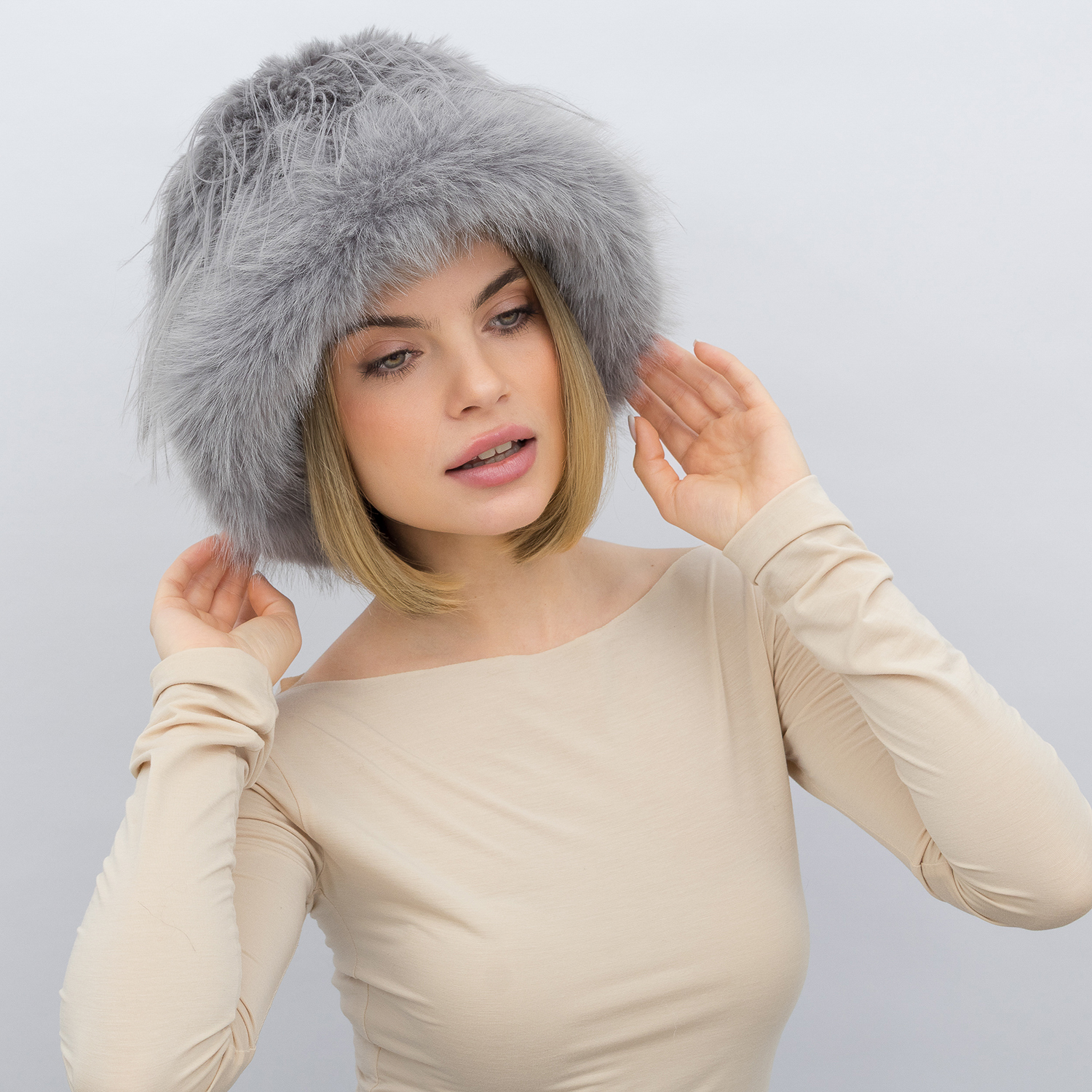 Шапка Malisa АЛАЙН серый