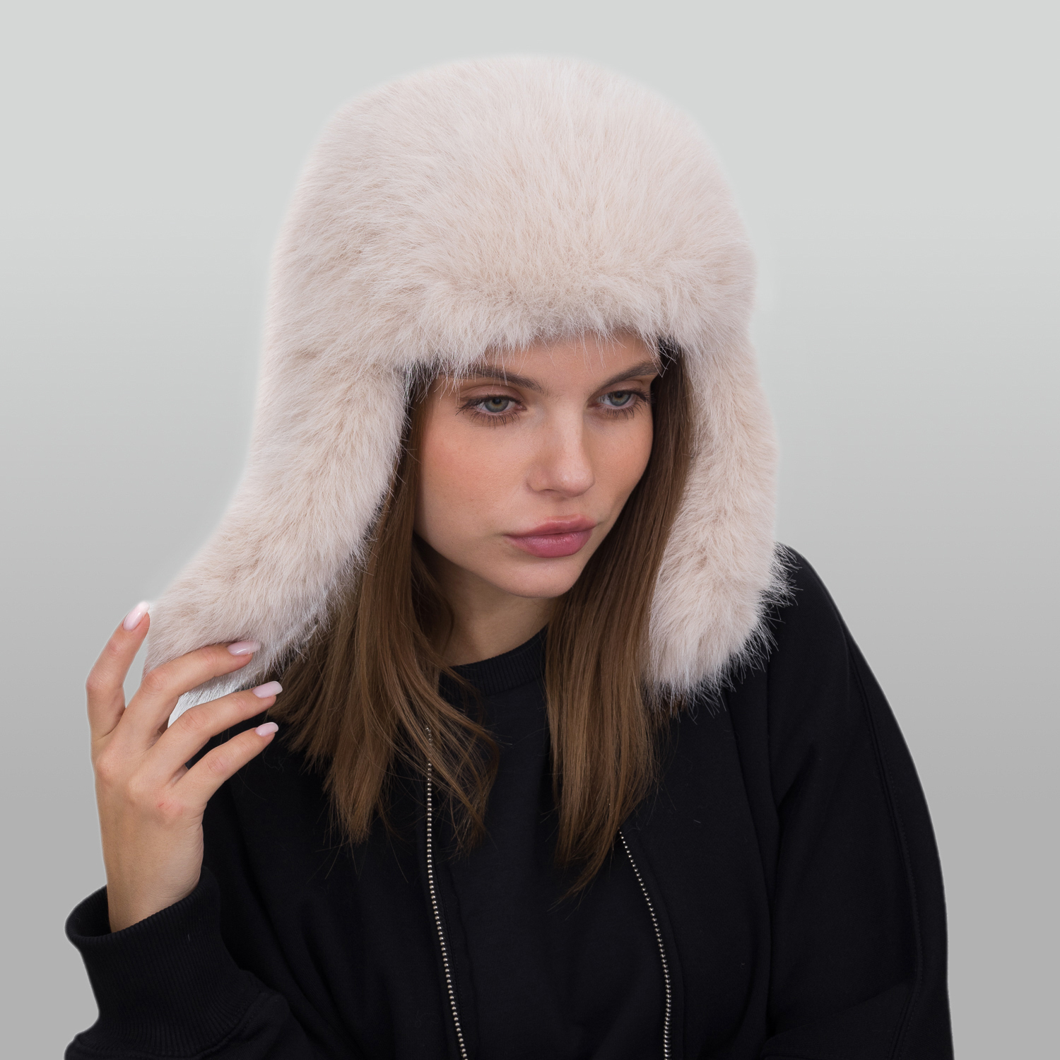Шапка вушанка Malisa РУТ св.бежевий