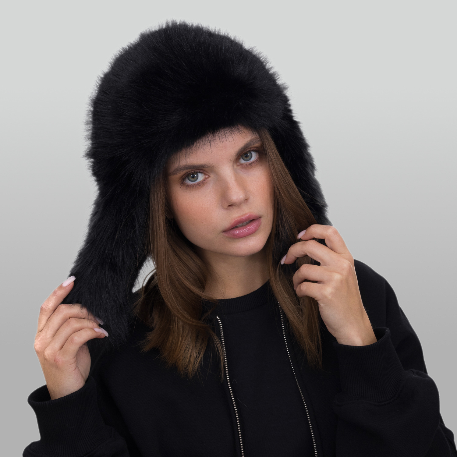 Шапка ушанка Malisa РУТ черный