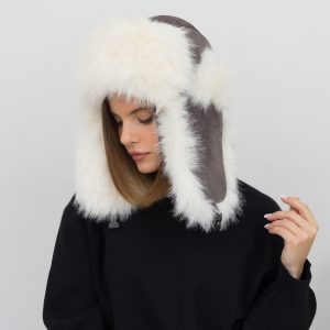 Шапка ушанка Malisa ВЕЙЛ т.серый