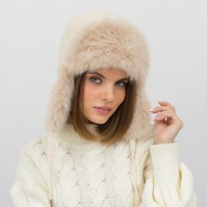 Шапка вушанка Malisa САЙТО песець бежевий