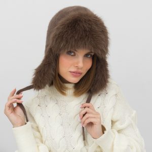 Шапка вушанка Malisa САЙТО песець шоколад