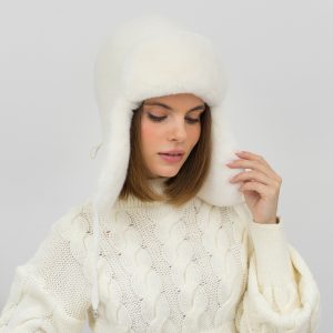 Шапка вушанка Malisa КАРДЕЯ шиншила білий
