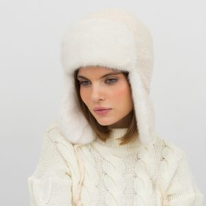 Шапка вушанка Malisa БЕТА молоко