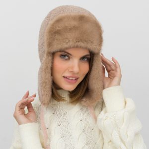 Шапка вушанка Malisa БЕТА т.бежевий